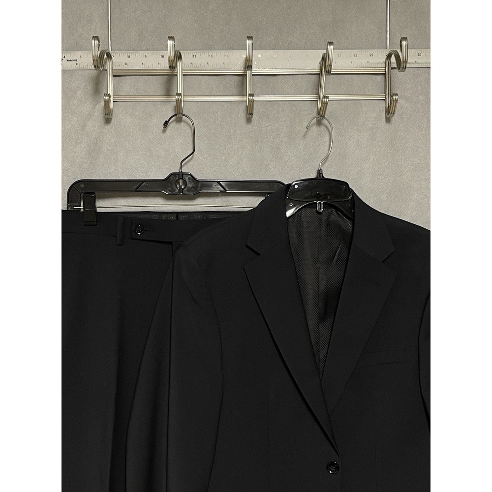 NWOT Calvin Klein Suit Men 36S Black Wool Interview Academia 32X28 Pants Luxury